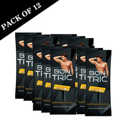 Bon Tric Razor, Pack of 12, UltraGlide Razor, Disposable Razors, Smooth Shaving, Men’s Razor, Women’s Razor, Precision Blades, Comfortable Shave.