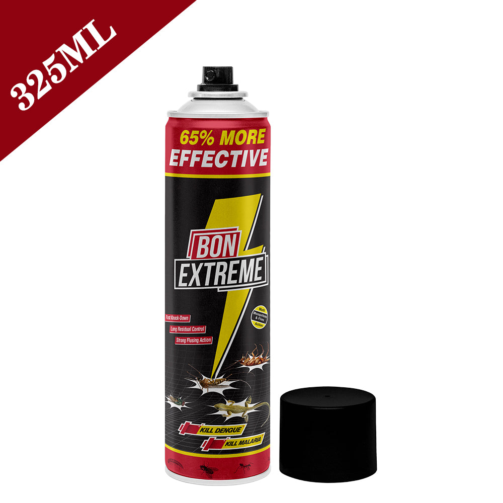 Bon extreme Insect Killer Spray 325 ml Fast-acting and effective against mosquitoes, flies, cockroaches, and more. Perfect for home use to ensure long-lasting protection.